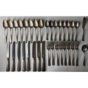 Gorham‎ 1923 "Vanity Fair" Silverplate Flatware 34 Pieces 8 Piece Place Setting